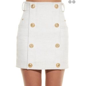 NWOT Balmain Button Front Mini Skirt